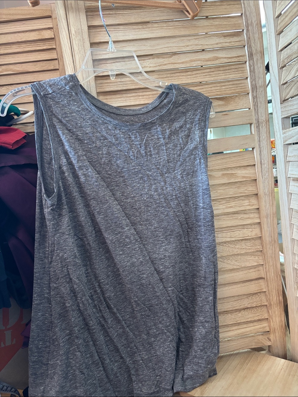 Women’s Sleeveless Slub Heather Tank Top - Gray Medium